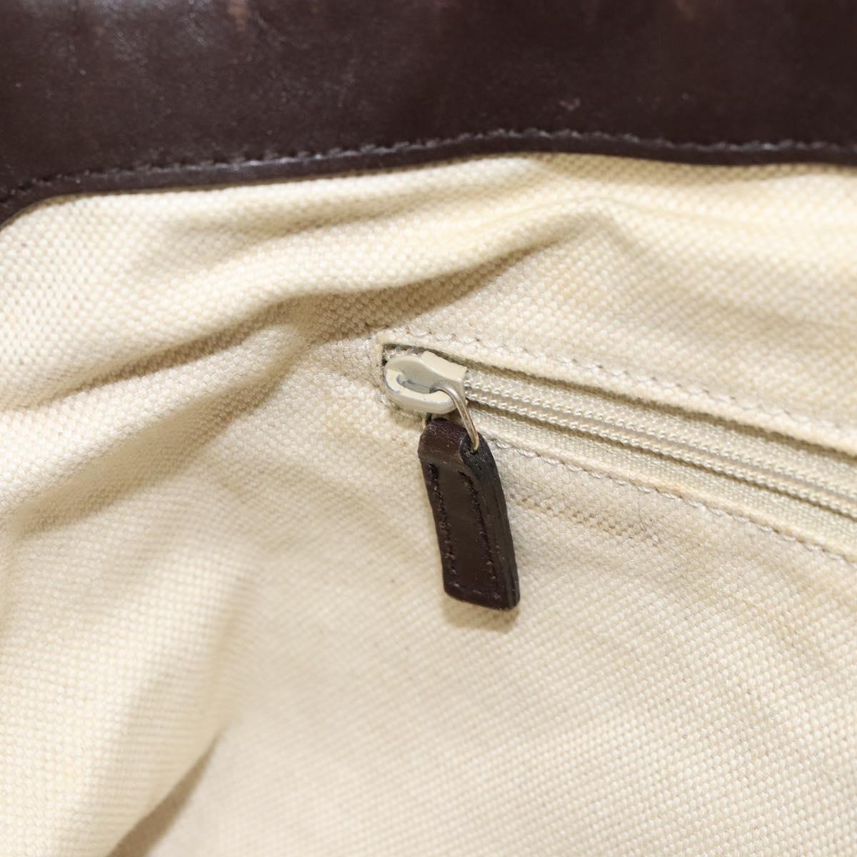 GUCCI GG Canvas Hand Bag Beige Gold 247902 Auth 151441