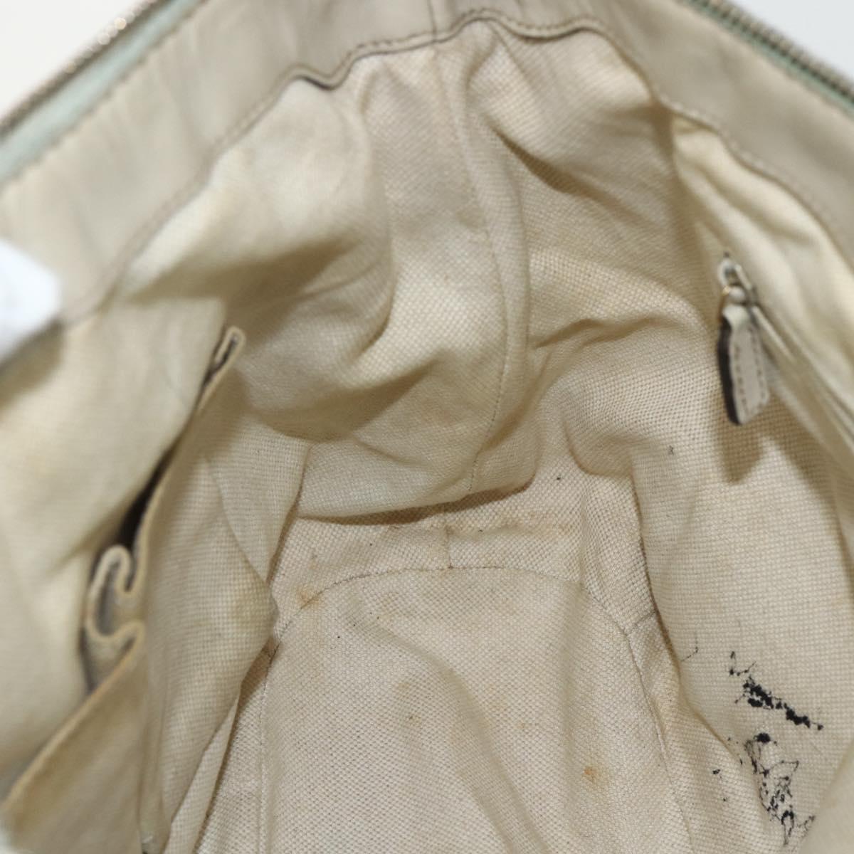 GUCCI GG Canvas Hand Bag 2way Beige Gold 247902 Auth 151442