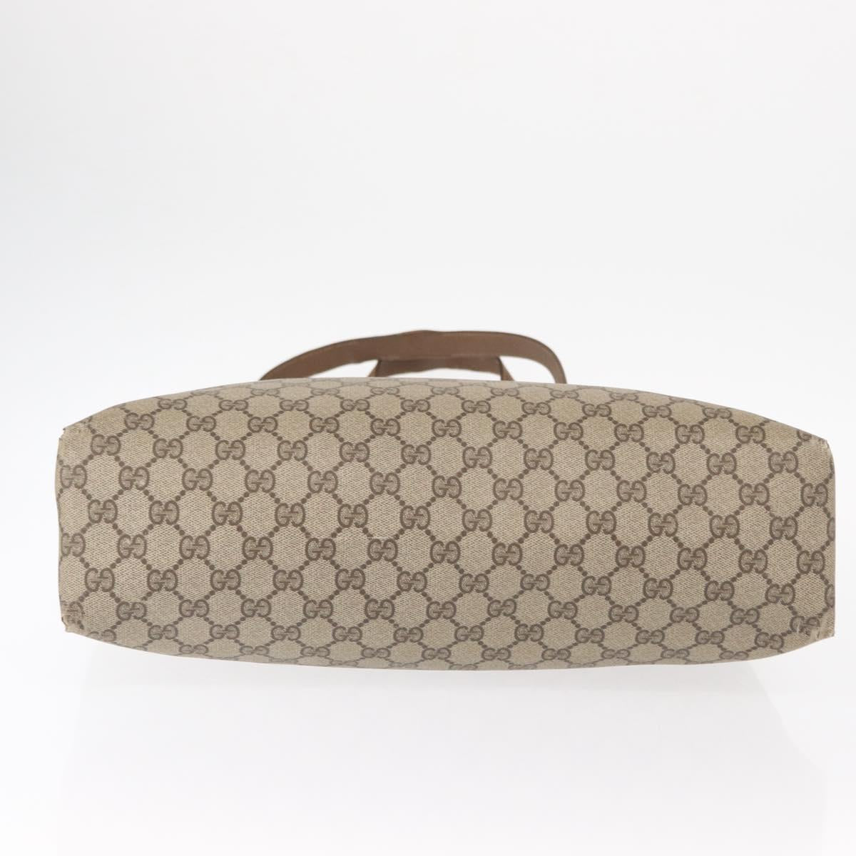 GUCCI GG Supreme Tote Bag PVC Beige Gold 39 02 061 Auth 151443