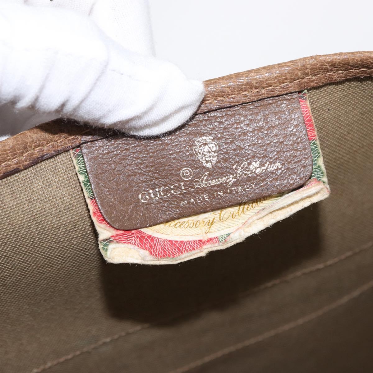 GUCCI GG Supreme Tote Bag PVC Beige Gold 39 02 061 Auth 151443