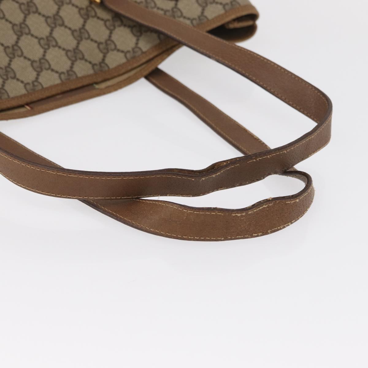 GUCCI GG Supreme Tote Bag PVC Beige Gold 39 02 061 Auth 151443