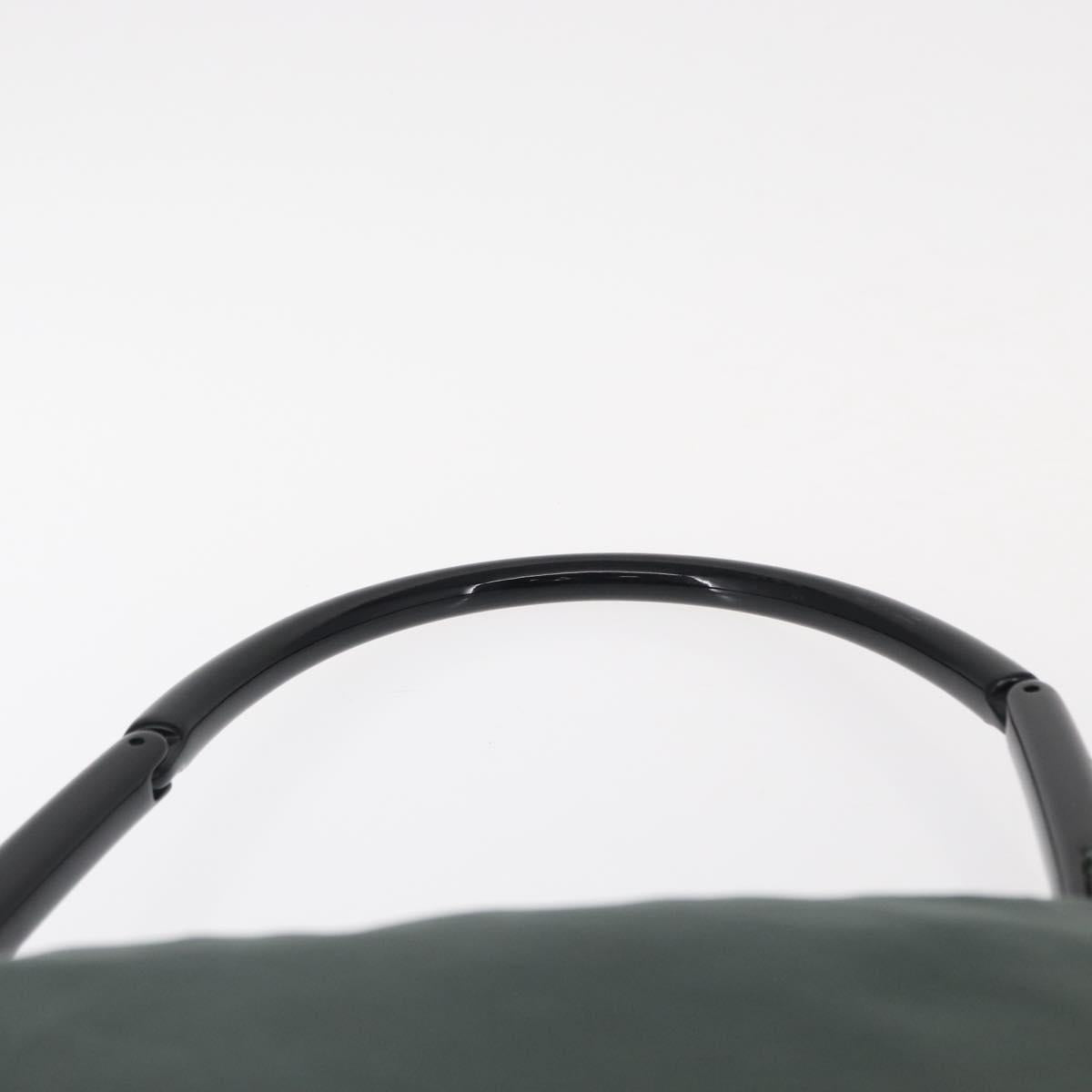 PRADA Shoulder Bag Nylon Green Silver Auth 151444
