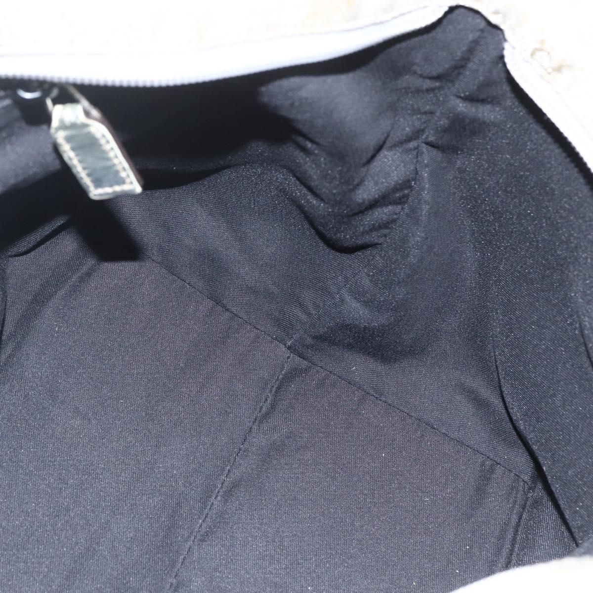 GUCCI GG Canvas Sherry Line Hand Bag Silver 131228 Auth 151449