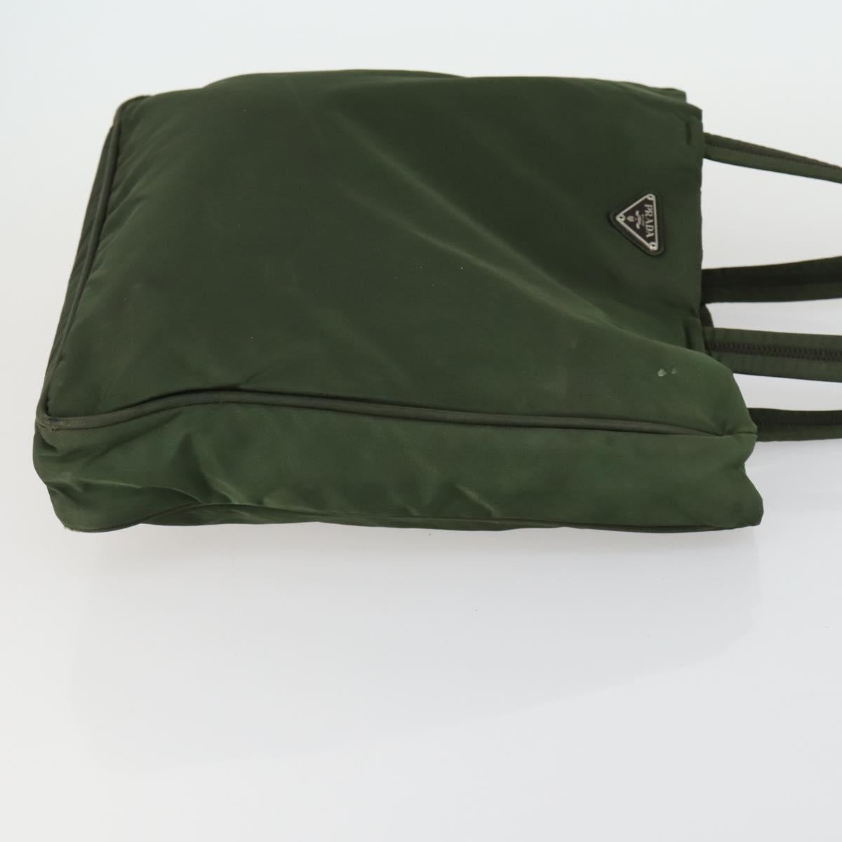 PRADA Tote Bag Nylon 2 Set Khaki Auth 151450