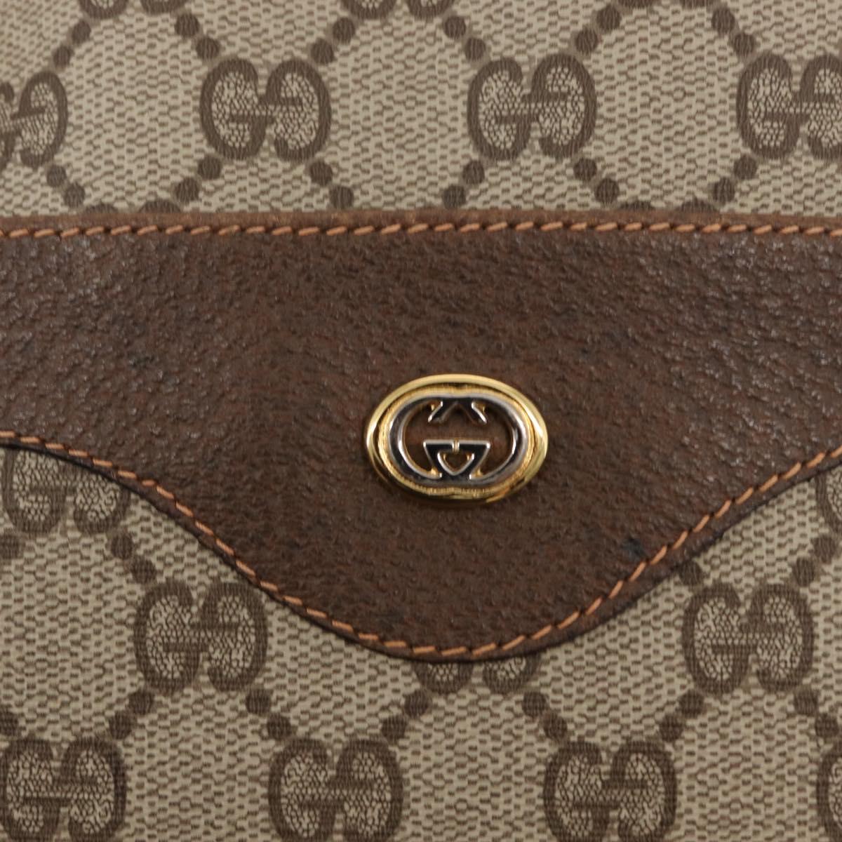 GUCCI GG Supreme Web Sherry Line Tote Bag PVC Beige Gold 89 02 003 Auth 151453