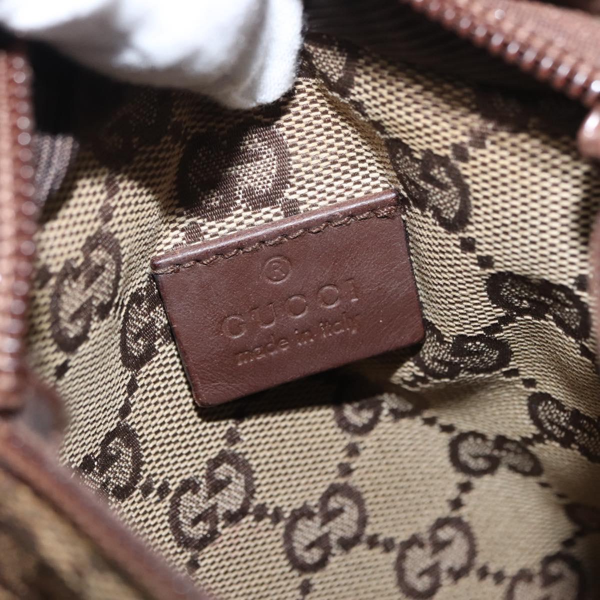 GUCCI GG Canvas Waist bag Beige Silver 28566 Auth 151457