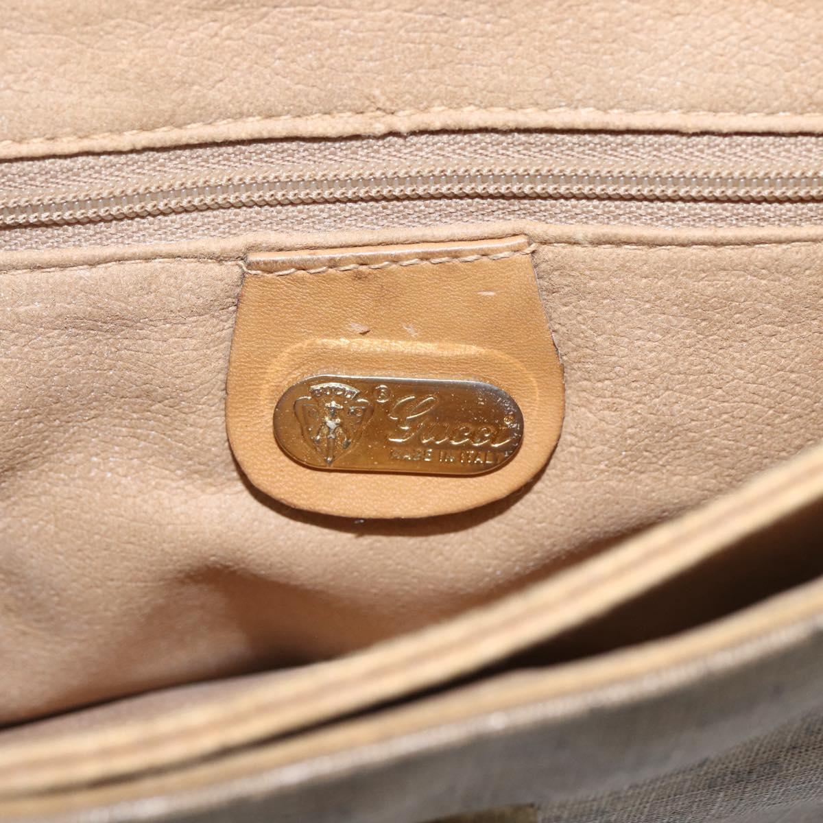 GUCCI Micro GG Supreme Shoulder Bag PVC Beige Gold 007 49 5548 Auth 151458