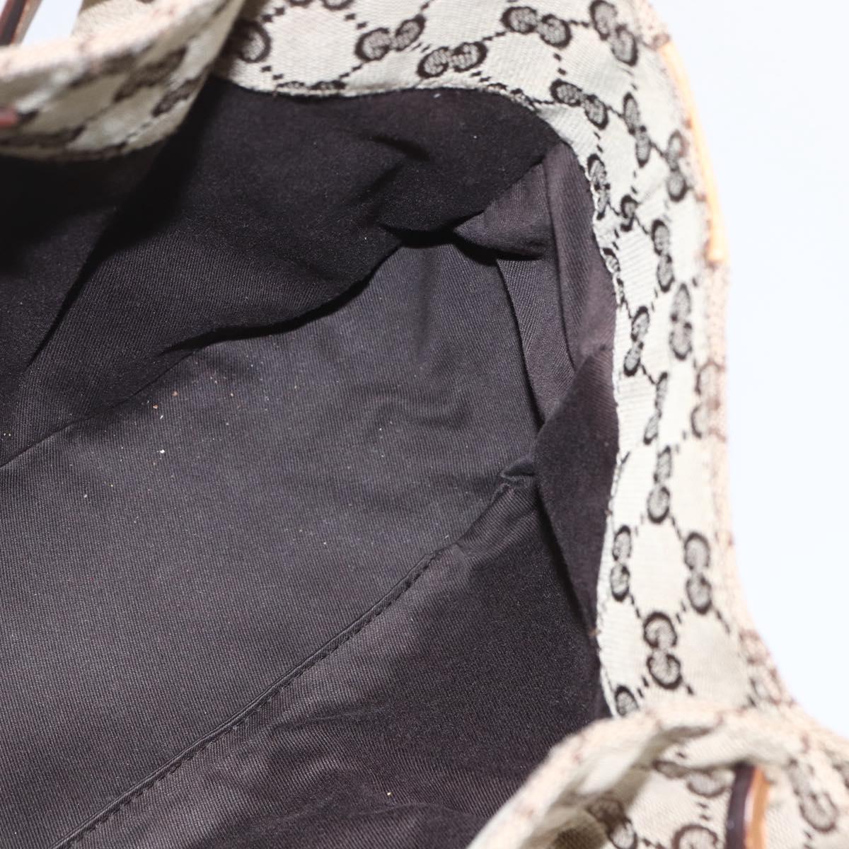 GUCCI GG Canvas Tote Bag Beige 94898 Auth 151459