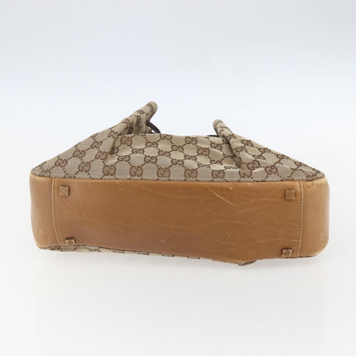 GUCCI GG Canvas Tote Bag Beige 94898 Auth 151459