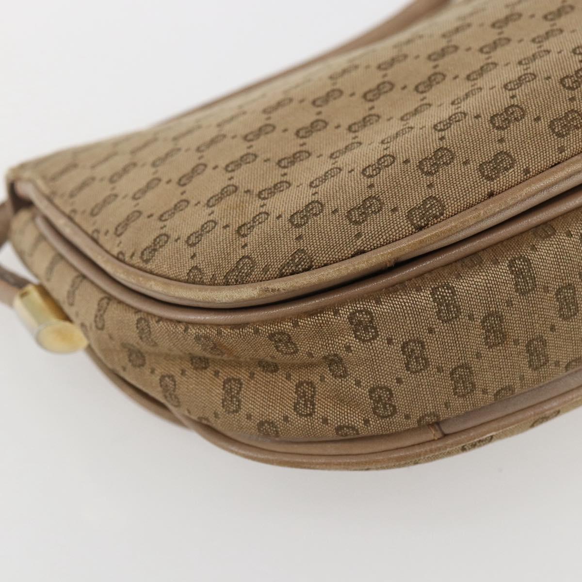 GUCCI Micro GG Supreme Shoulder Bag Beige Gold Auth 151460