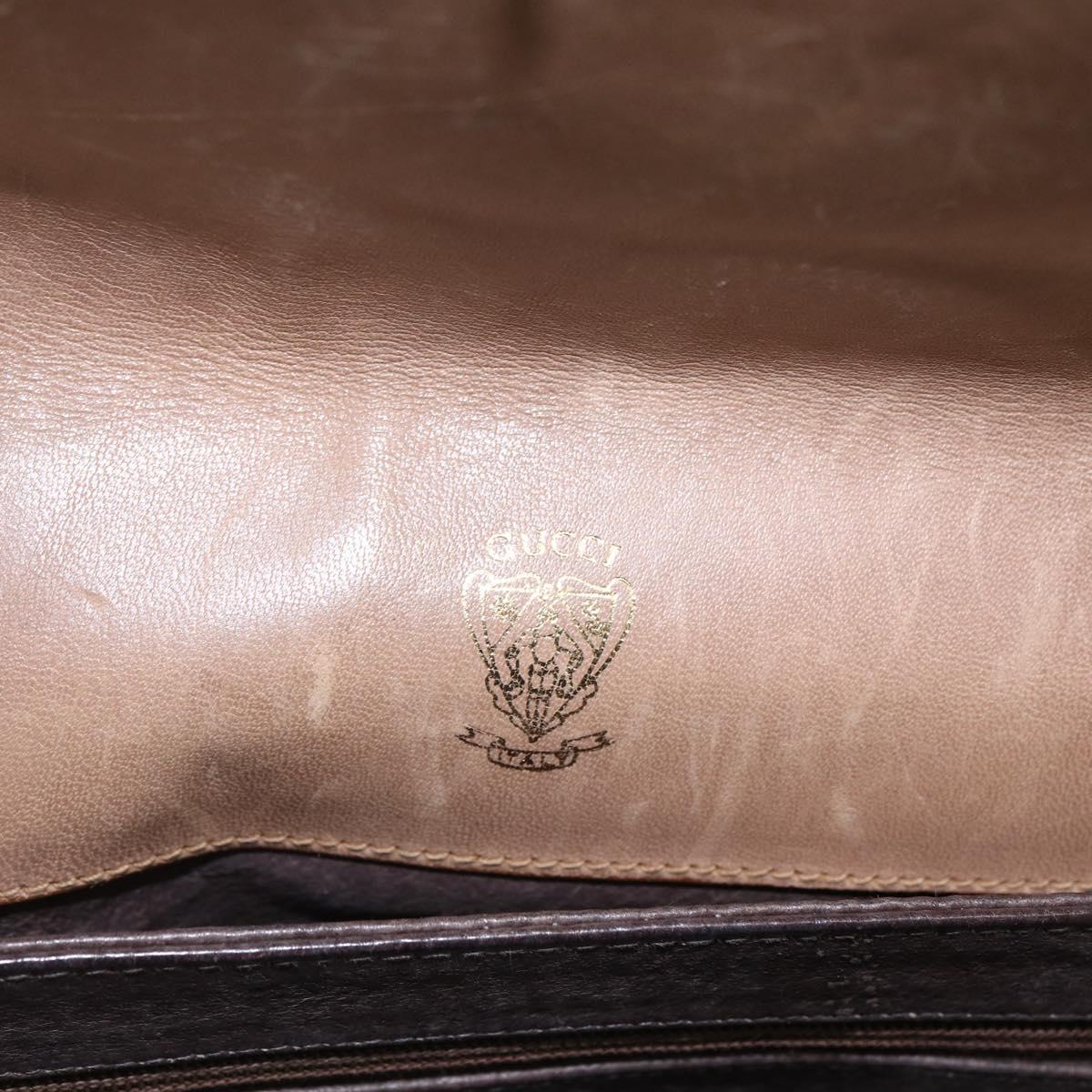 GUCCI Micro GG Supreme Shoulder Bag Beige Gold Auth 151460