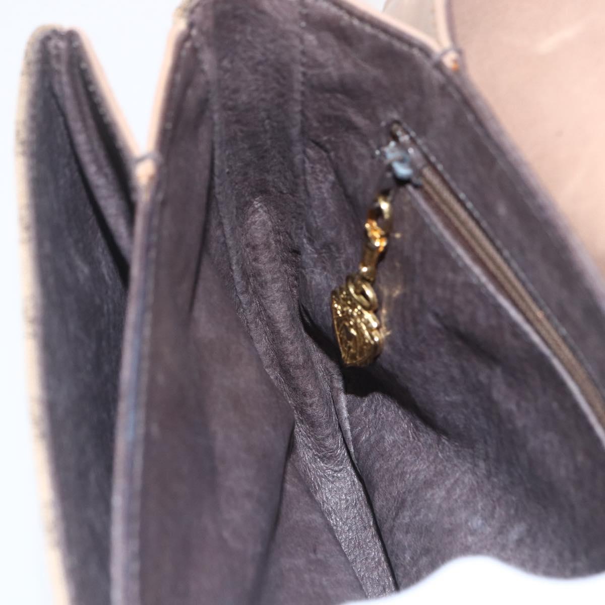 GUCCI Micro GG Supreme Shoulder Bag Beige Gold Auth 151460