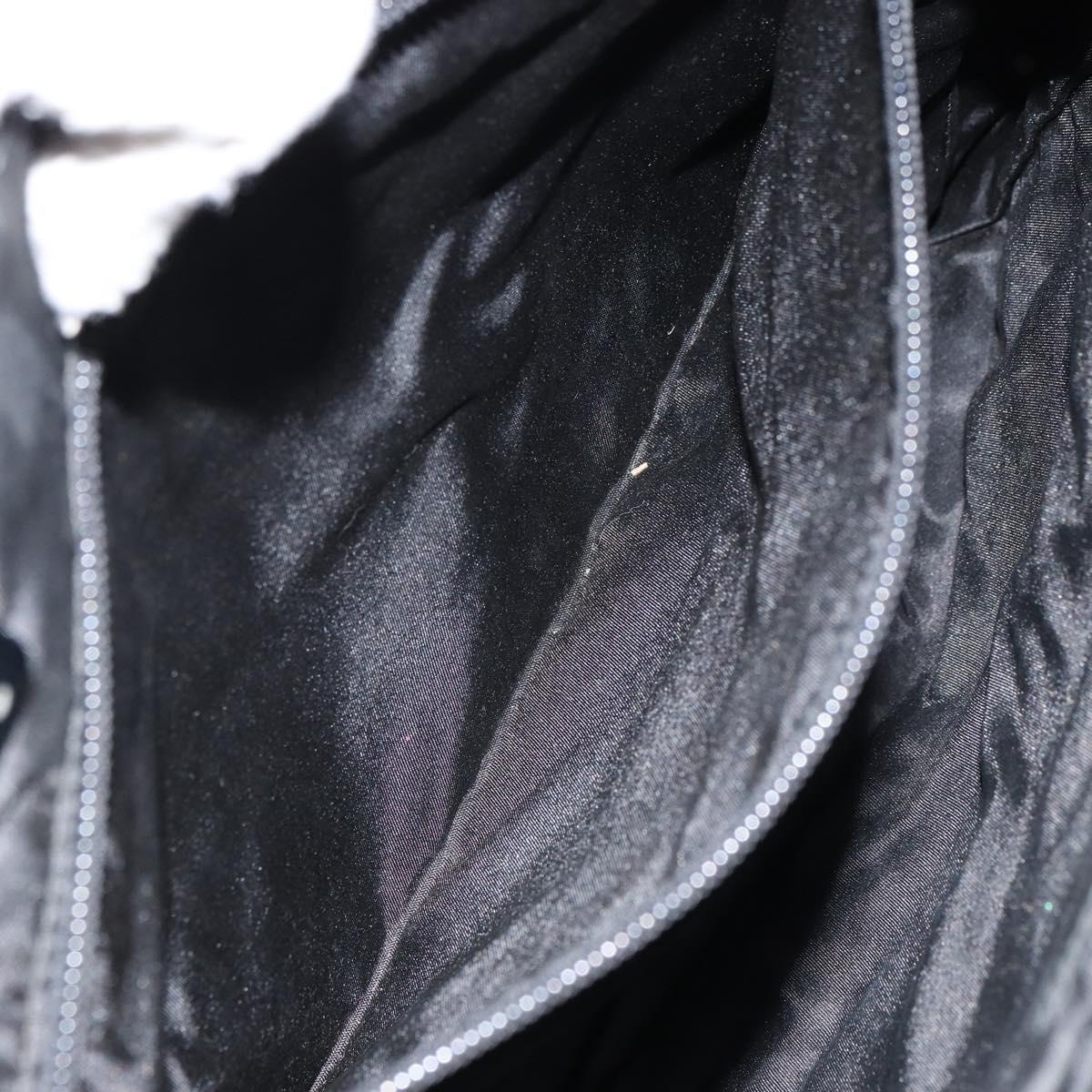 PRADA Hand Bag Nylon Green Silver Auth 151462