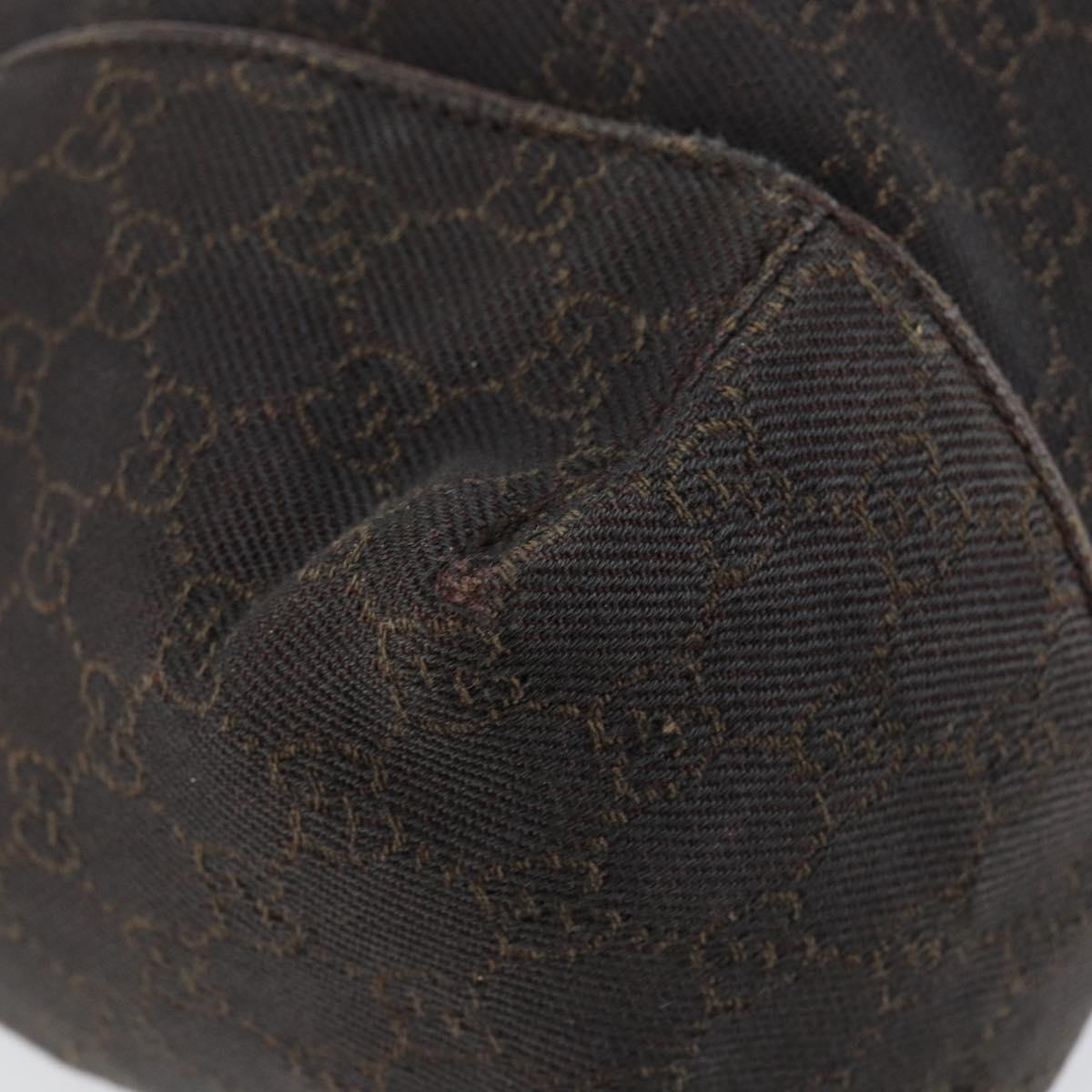 GUCCI GG Canvas Shoulder Bag Brown 101292 Auth 151467