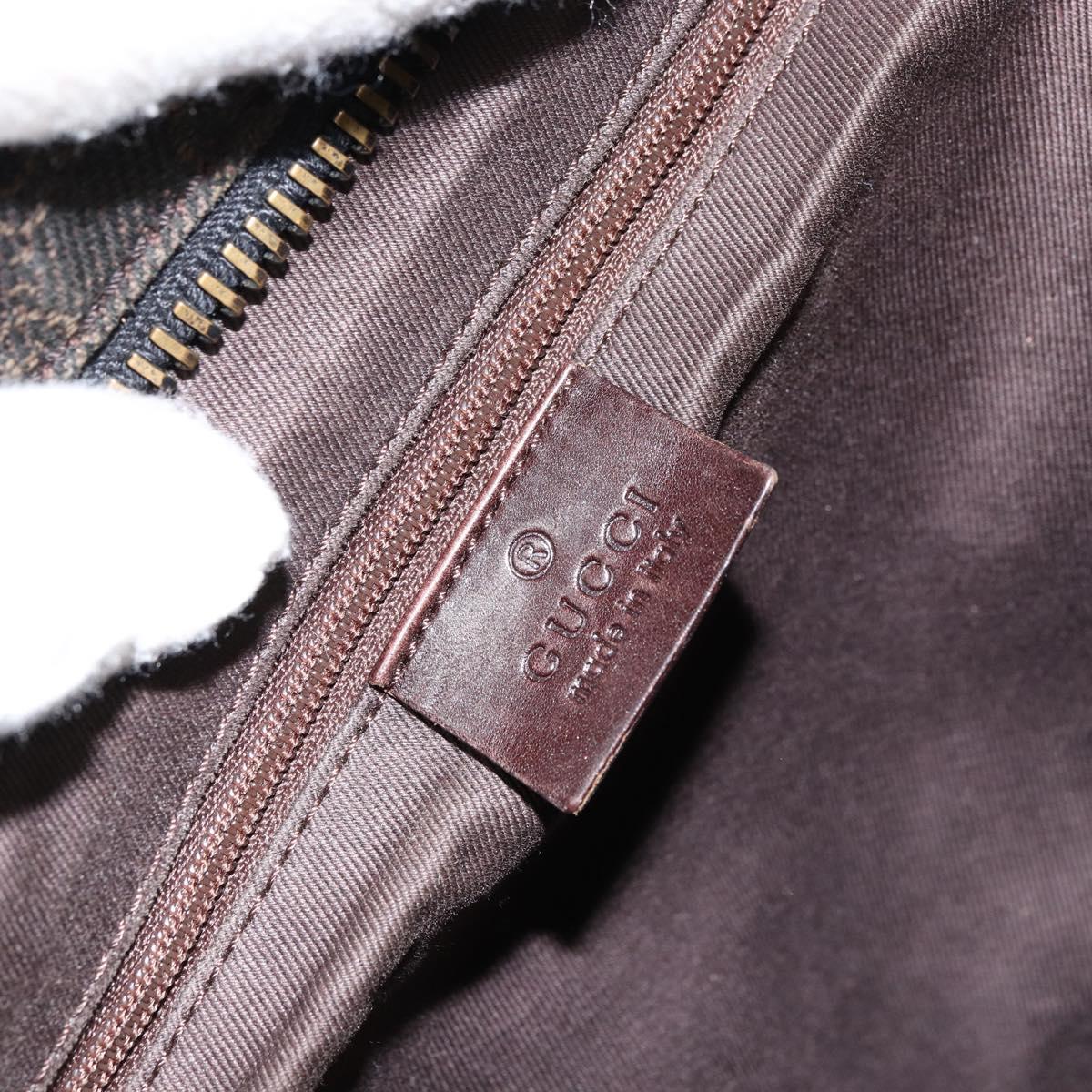 GUCCI GG Canvas Shoulder Bag Brown 101292 Auth 151467