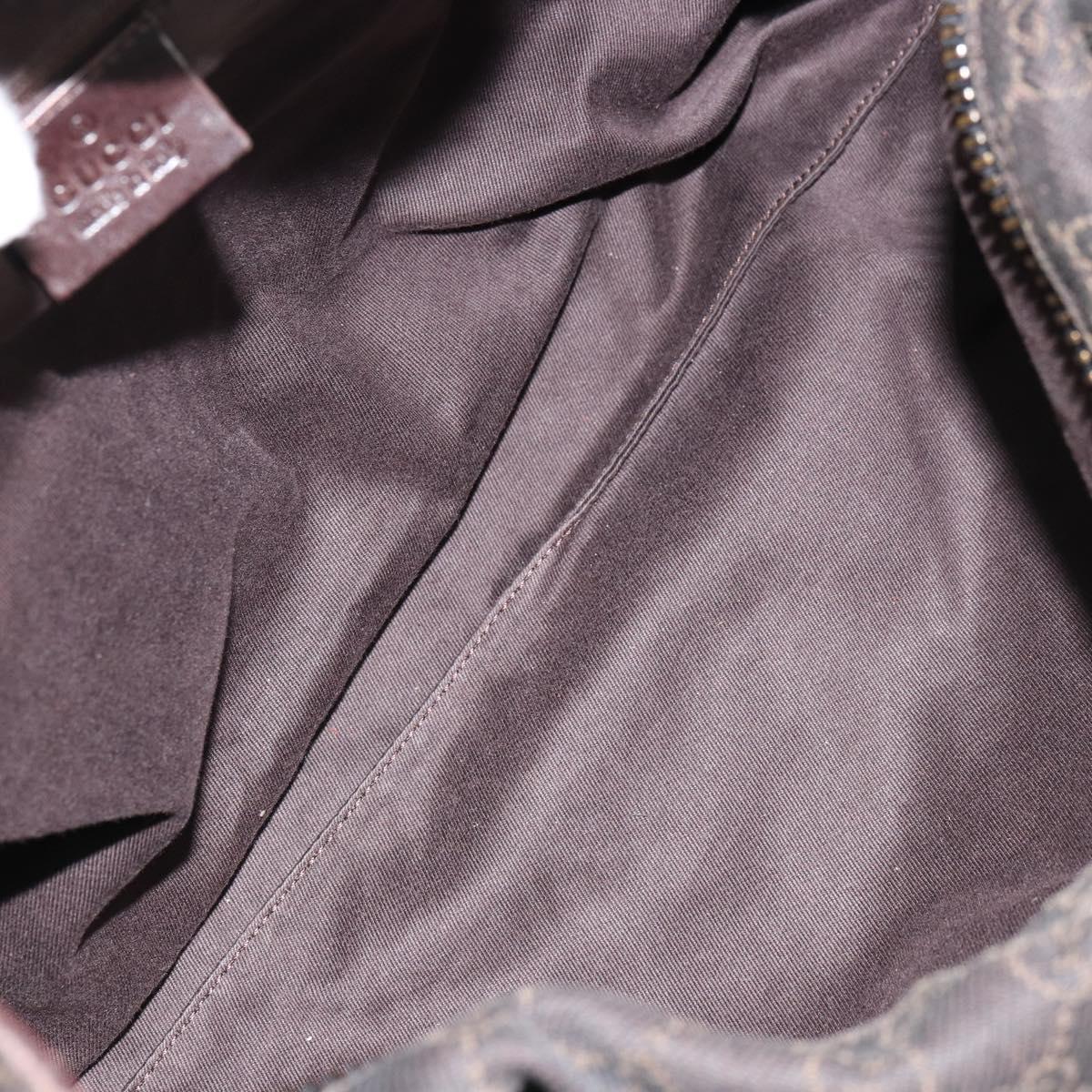 GUCCI GG Canvas Shoulder Bag Brown 101292 Auth 151467