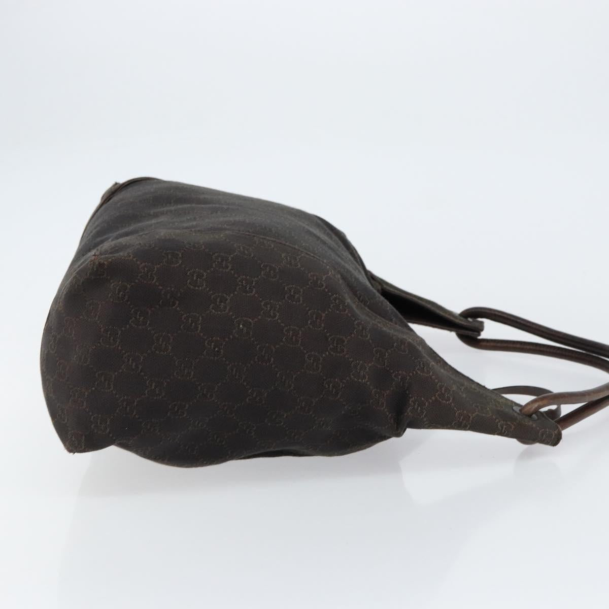GUCCI GG Canvas Shoulder Bag Brown 101292 Auth 151467