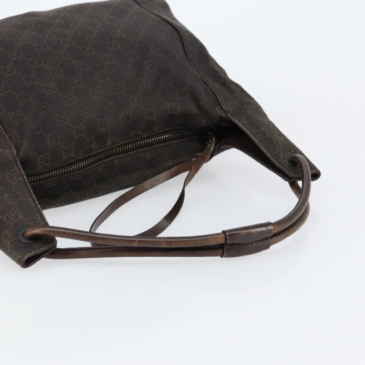 GUCCI GG Canvas Shoulder Bag Brown 101292 Auth 151467