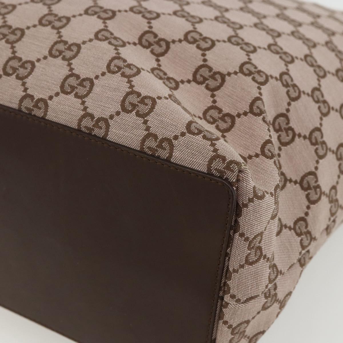 GUCCI GG Canvas Tote Bag Beige Gold 002 1098 Auth 151468