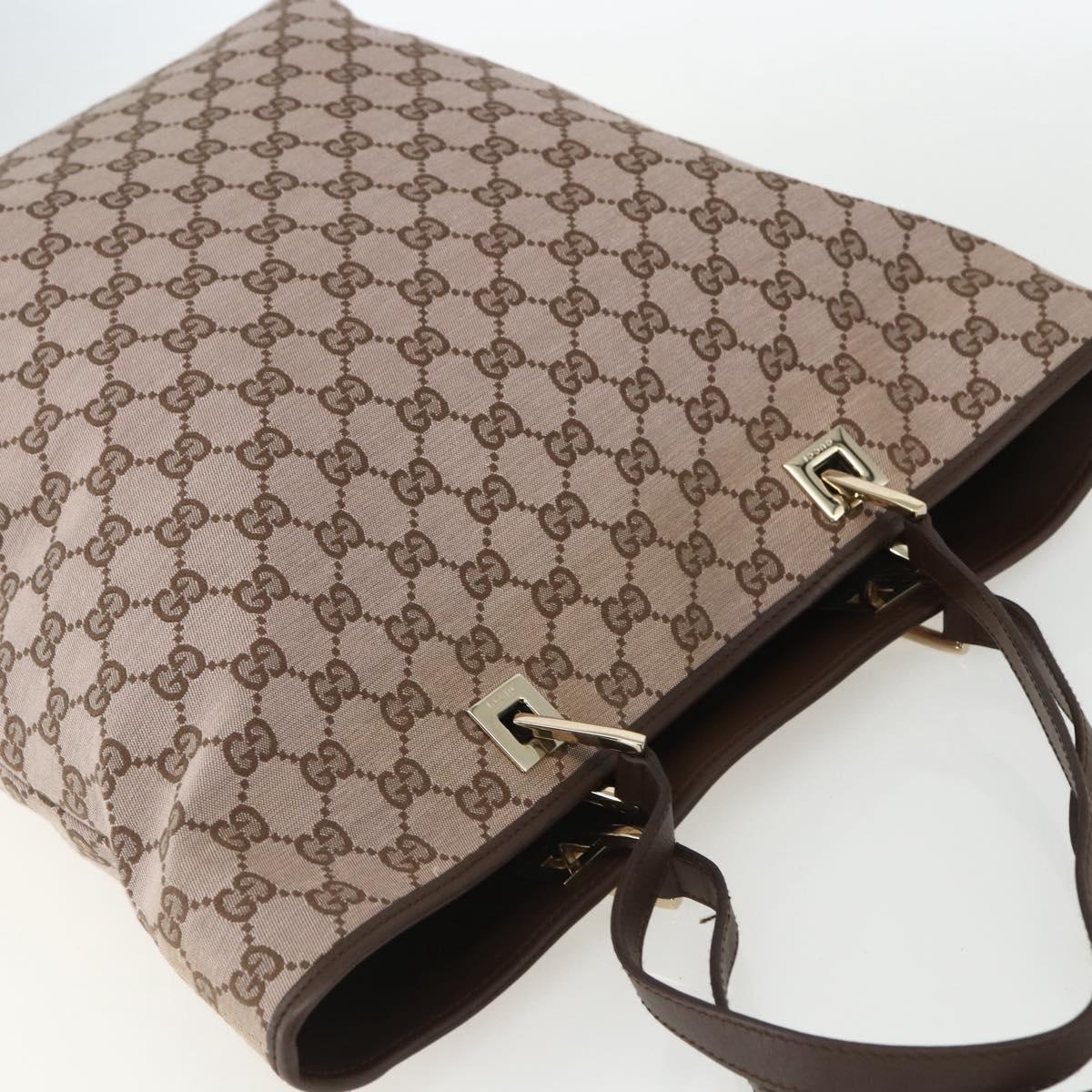 GUCCI GG Canvas Tote Bag Beige Gold 002 1098 Auth 151468