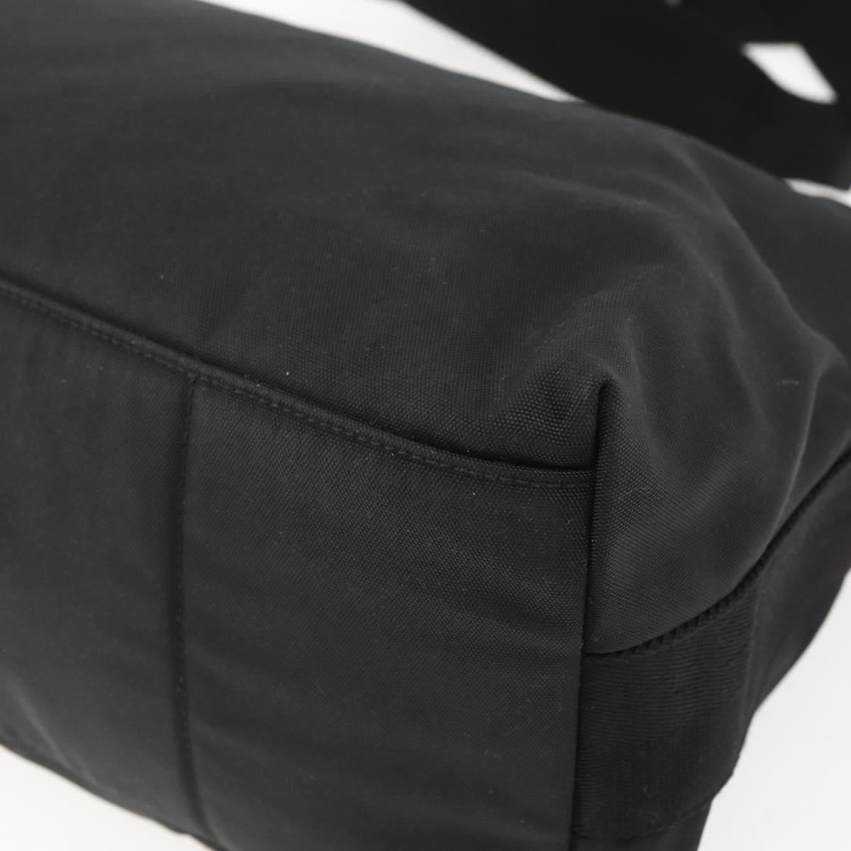 GUCCI Shoulder Bag Canvas Black Silver 122374 Auth 151471