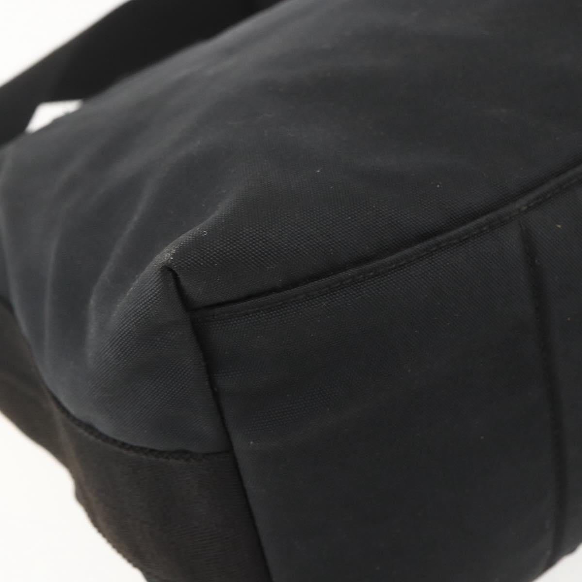 GUCCI Shoulder Bag Canvas Black Silver 122374 Auth 151471