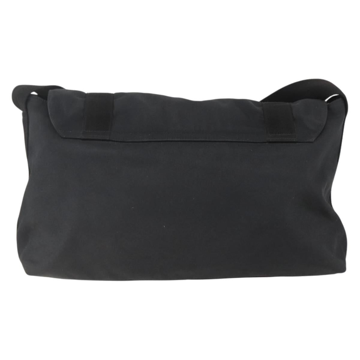 GUCCI Shoulder Bag Canvas Black Silver 122374 Auth 151471