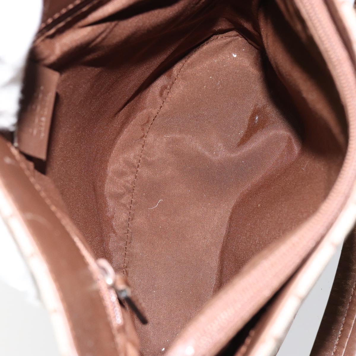 GUCCI GG Canvas Shoulder Bag Beige Gold Auth 151481