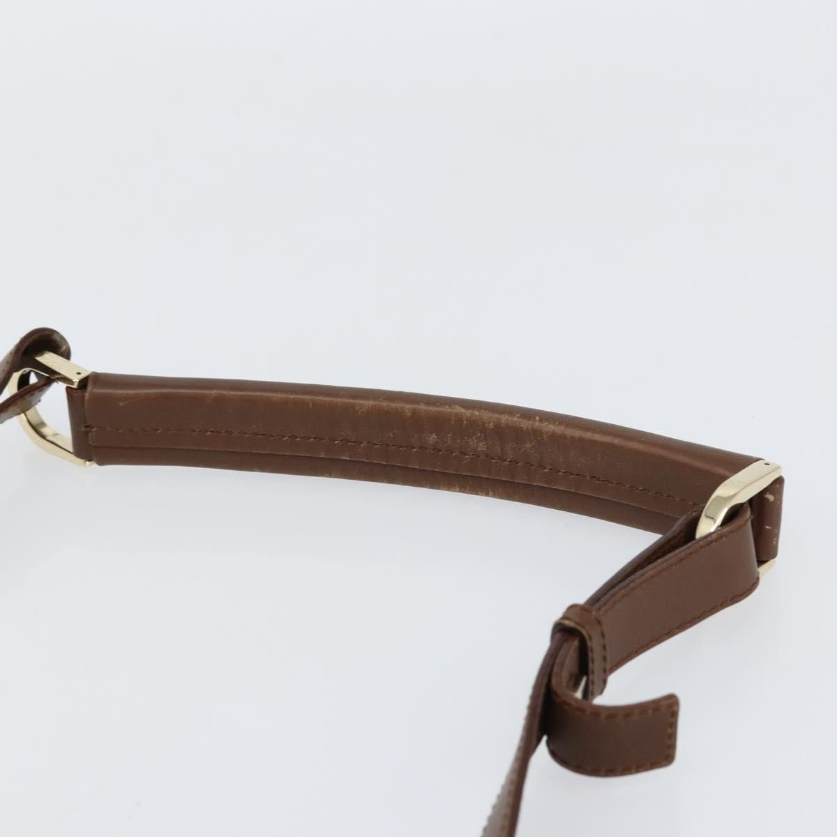 GUCCI GG Canvas Shoulder Bag Beige Gold Auth 151481