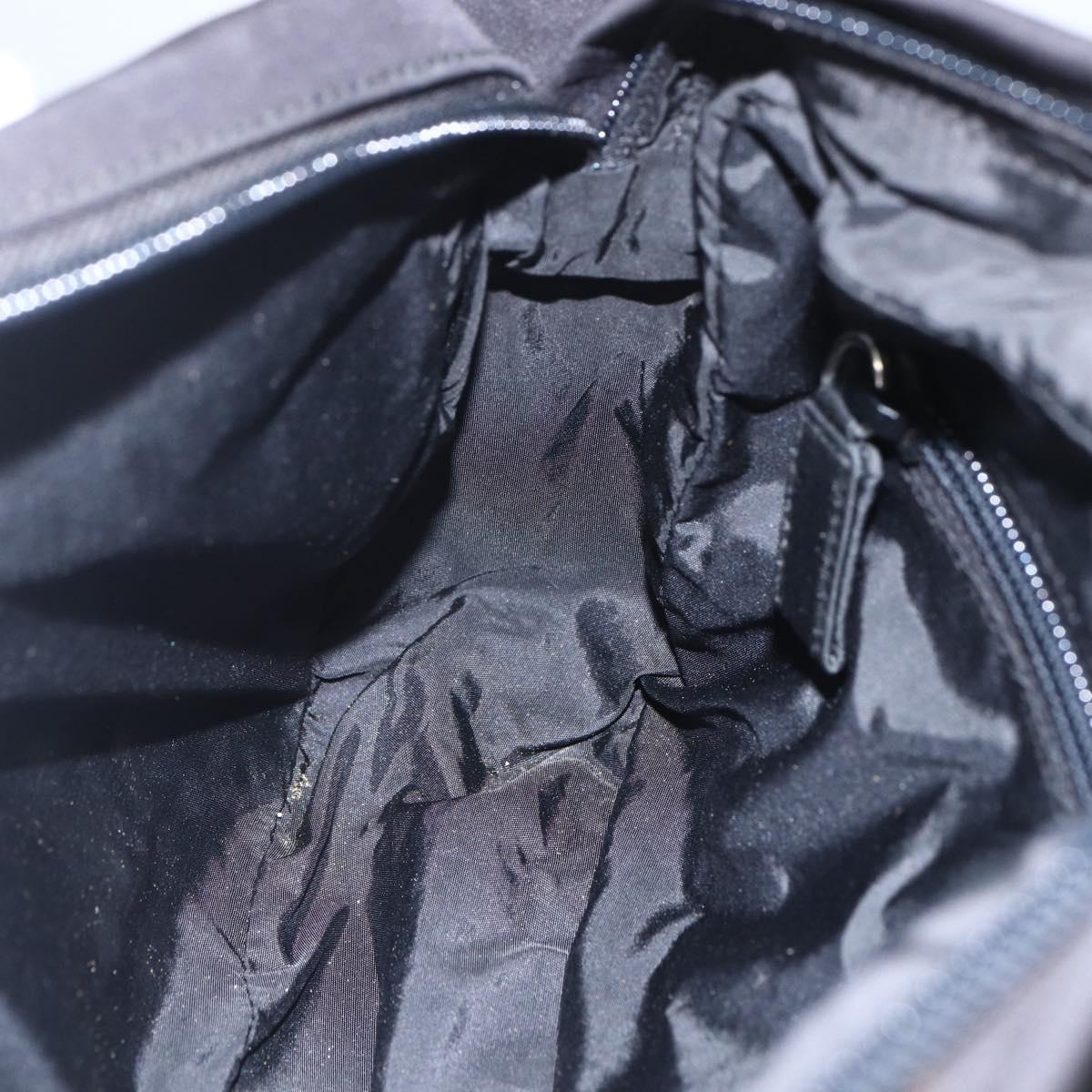 PRADA Sports Shoulder Bag Nylon Black Silver Auth 151492