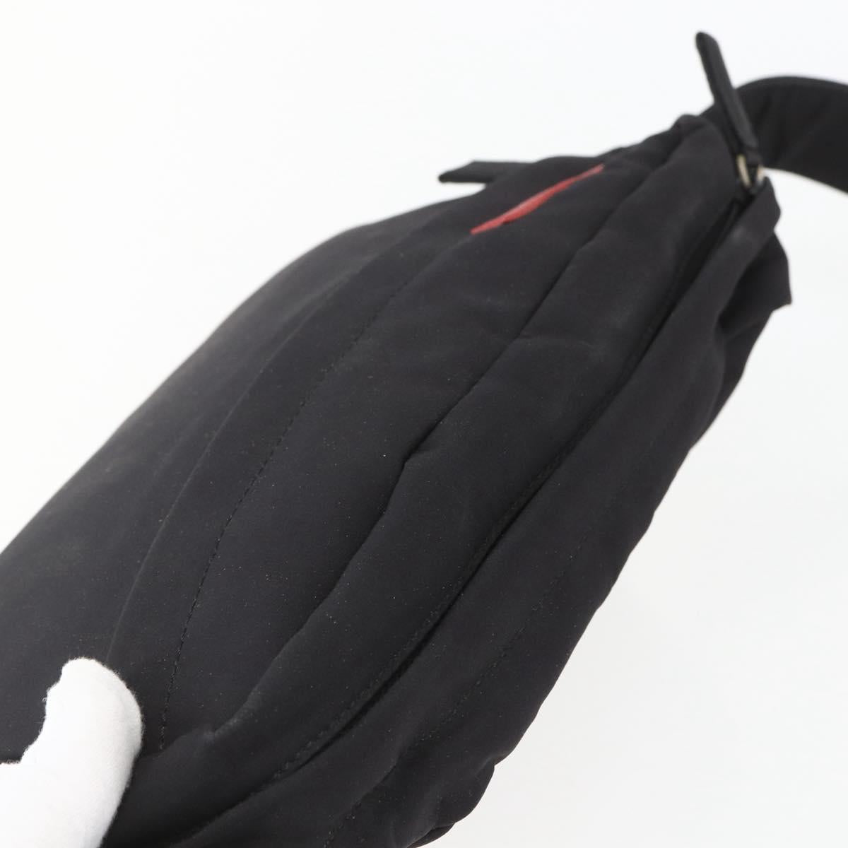 PRADA Sports Shoulder Bag Nylon Black Silver Auth 151492