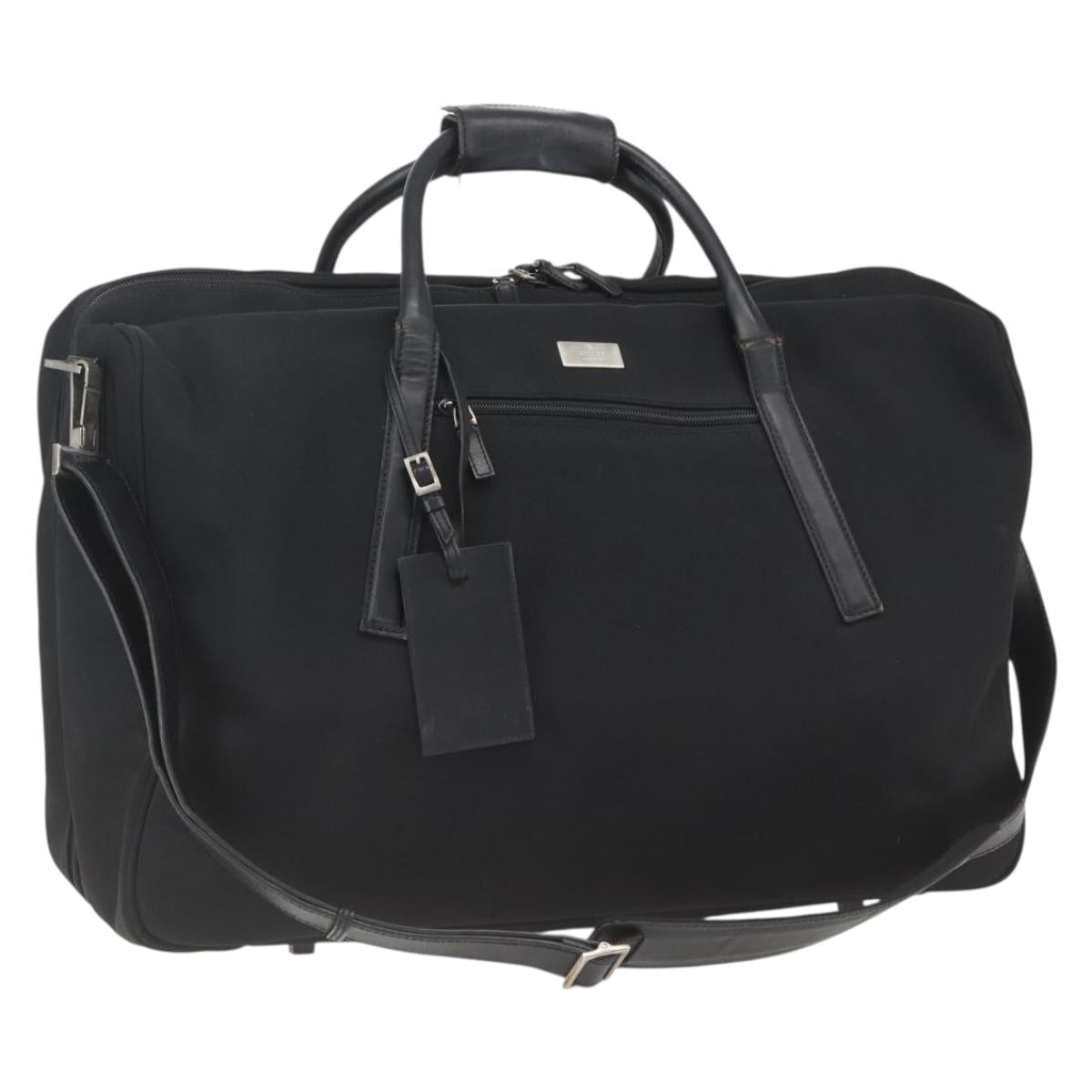 GUCCI Boston Bag Canvas 2way Black Auth 151493