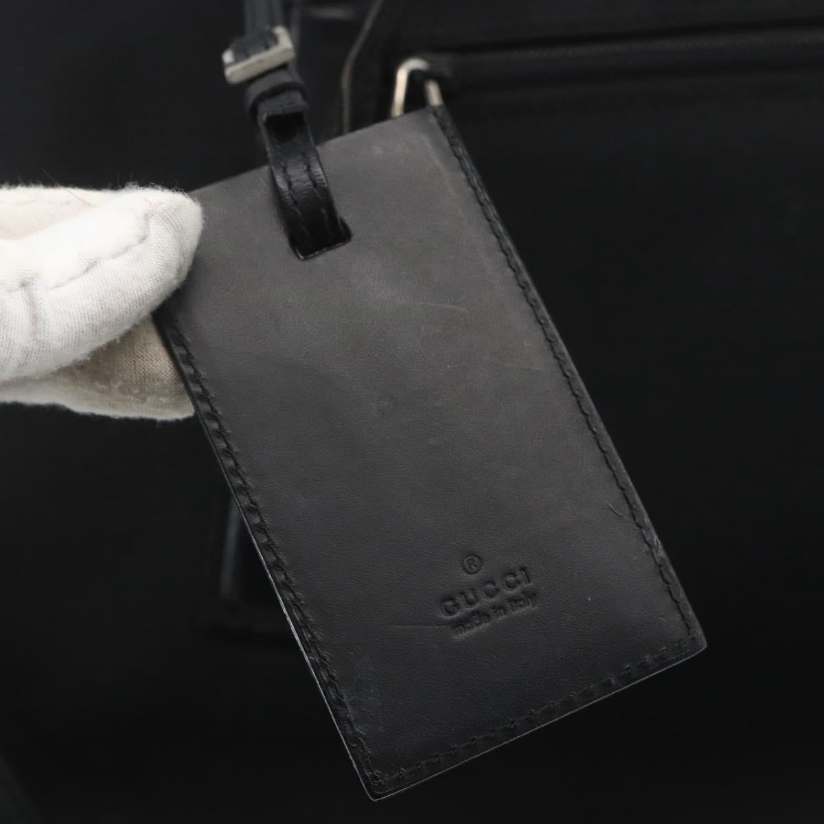 GUCCI Boston Bag Canvas 2way Black Auth 151493
