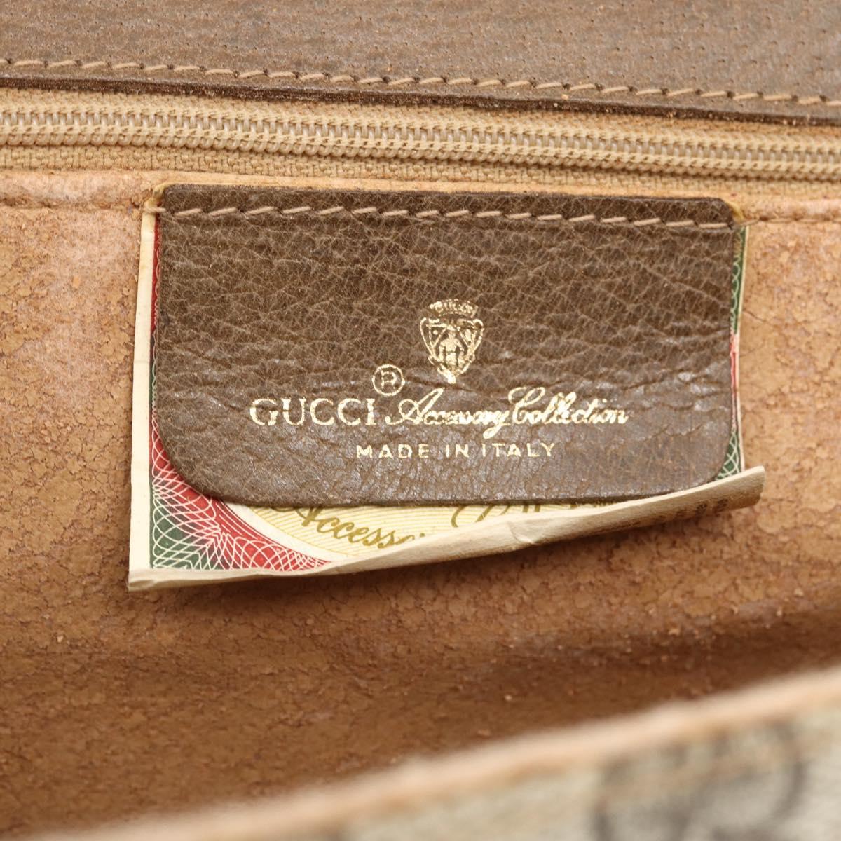 GUCCI GG Supreme Shoulder Bag PVC Beige Gold 904 02 050 Auth 151494