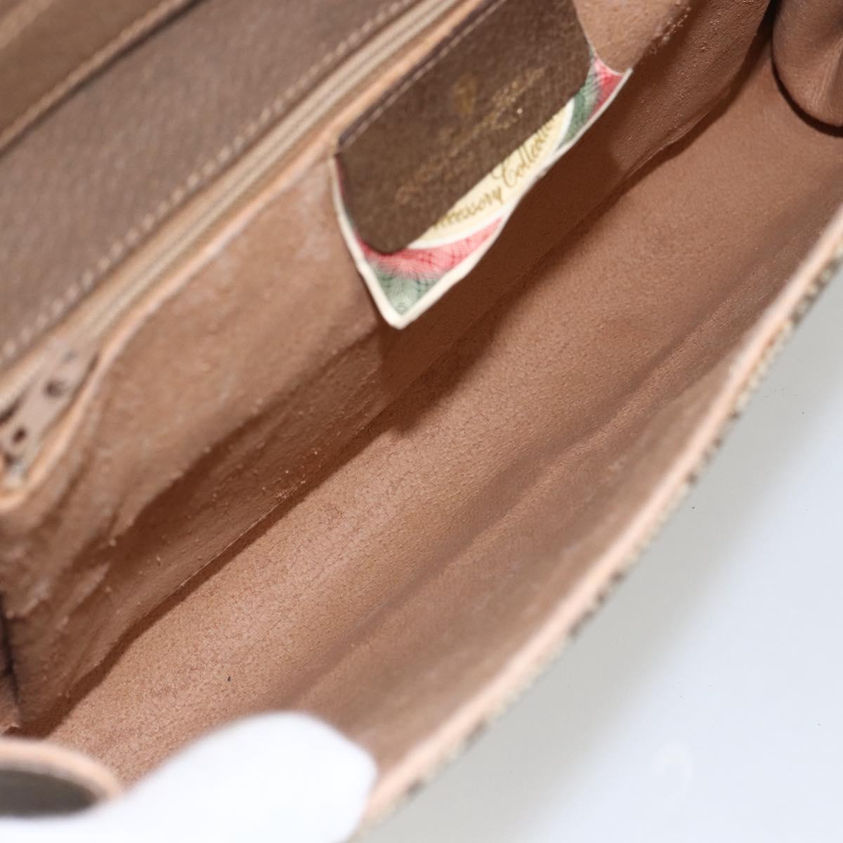 GUCCI GG Supreme Shoulder Bag PVC Beige Gold 904 02 050 Auth 151494