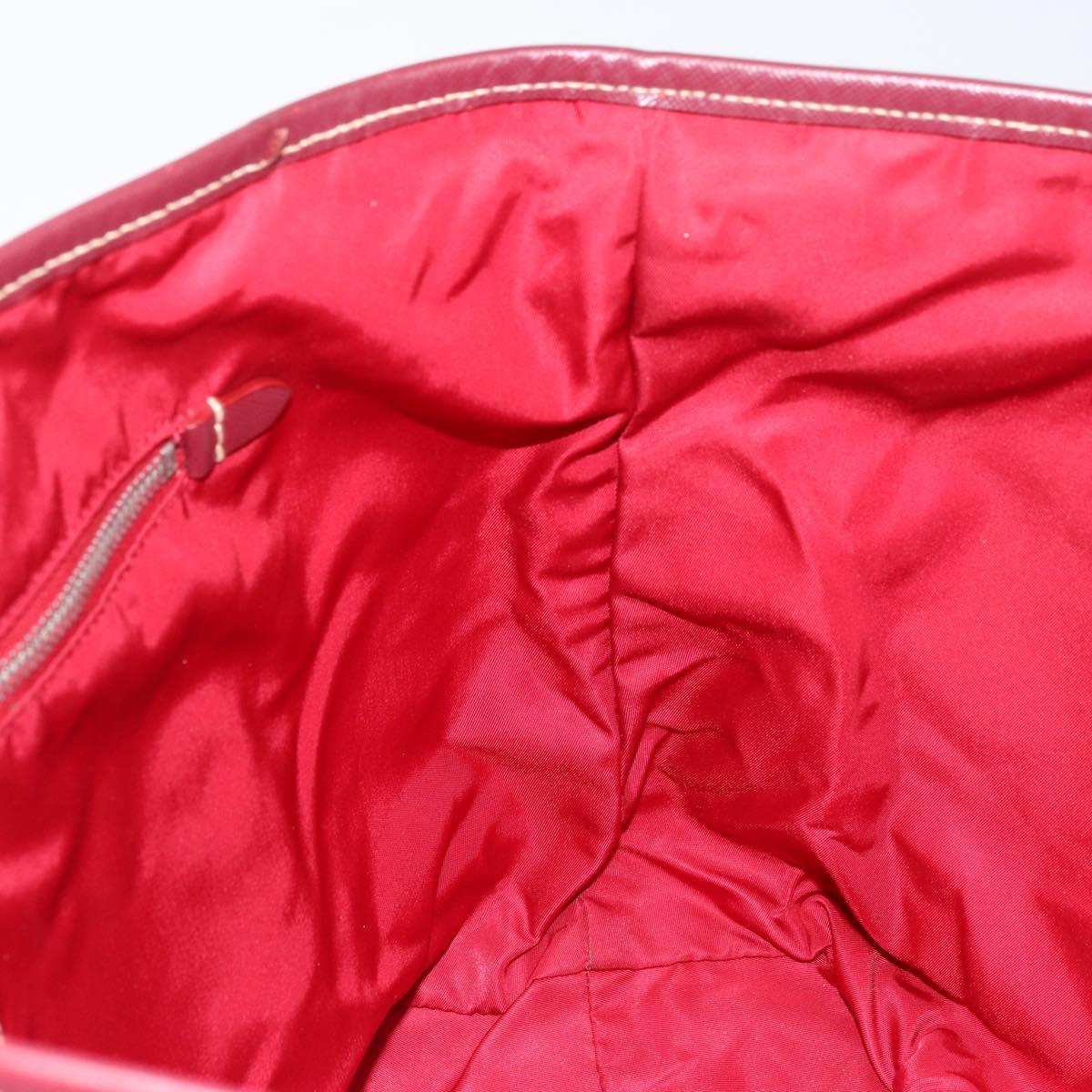 PRADA Tote Bag Nylon Pink Silver Auth 151499