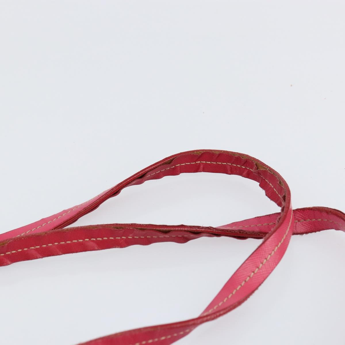 PRADA Tote Bag Nylon Pink Silver Auth 151499