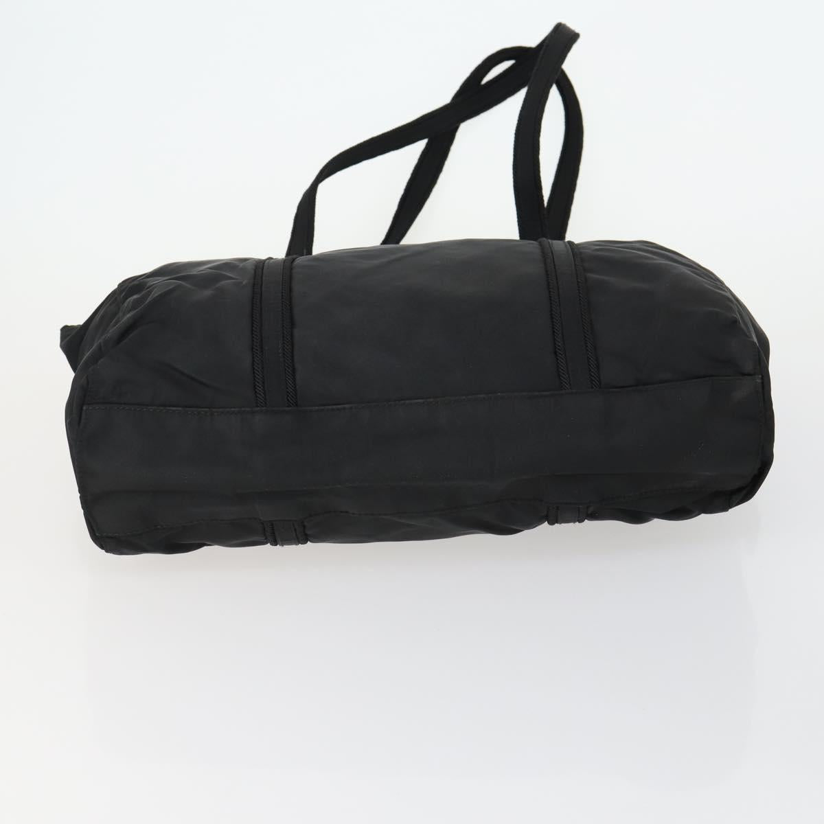 PRADA Hand Bag Nylon 2 Set Black Beige Auth 151501