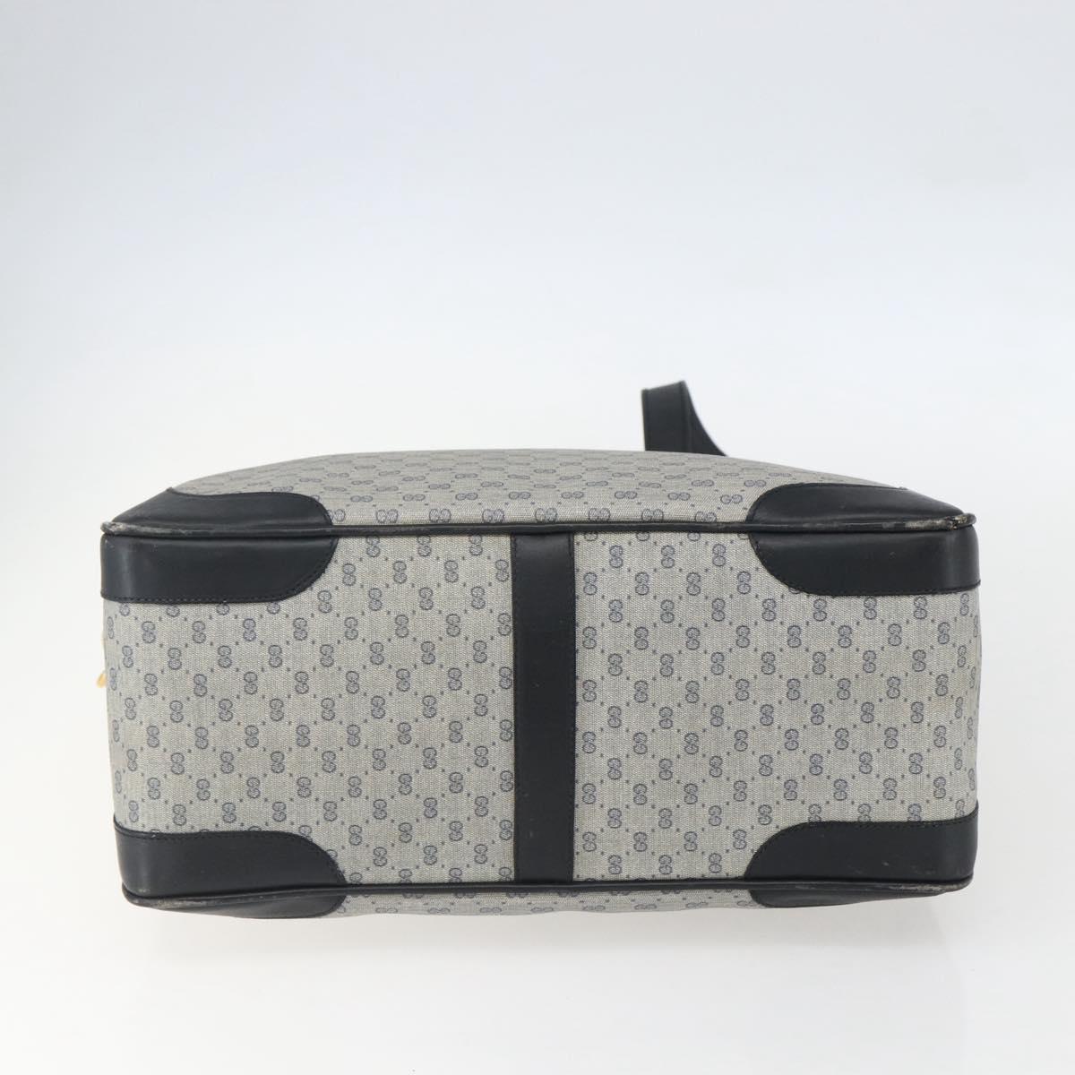 GUCCI Micro GG Supreme Hand Bag PVC Navy Gold 002 58 0033 Auth 151506