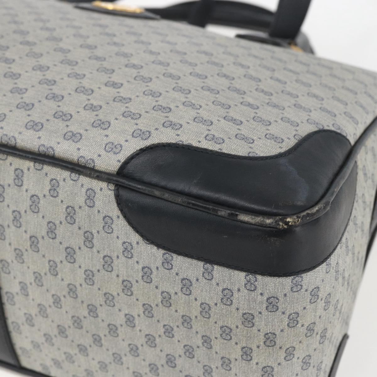 GUCCI Micro GG Supreme Hand Bag PVC Navy Gold 002 58 0033 Auth 151506