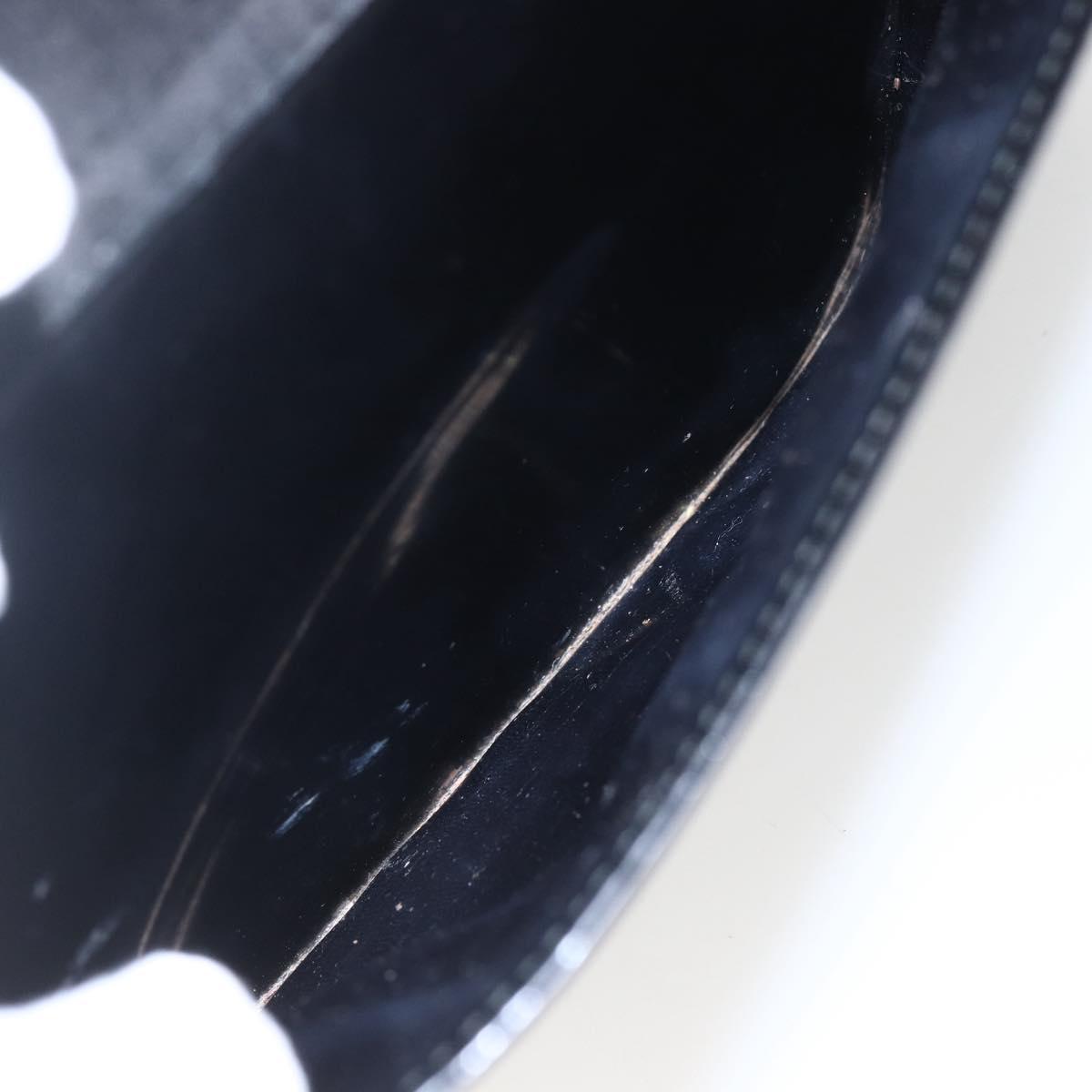 GUCCI Bamboo Shoulder Bag Patent leather Black Gold 001 2214 1649 Auth 151510