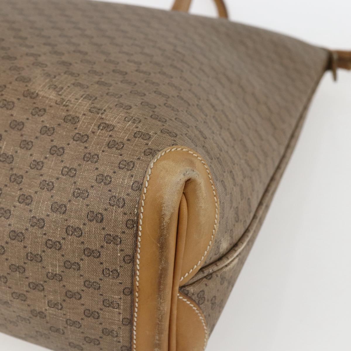 GUCCI Micro GG Supreme Tote Bag PVC Beige Gold 002 4868 39 Auth 151511