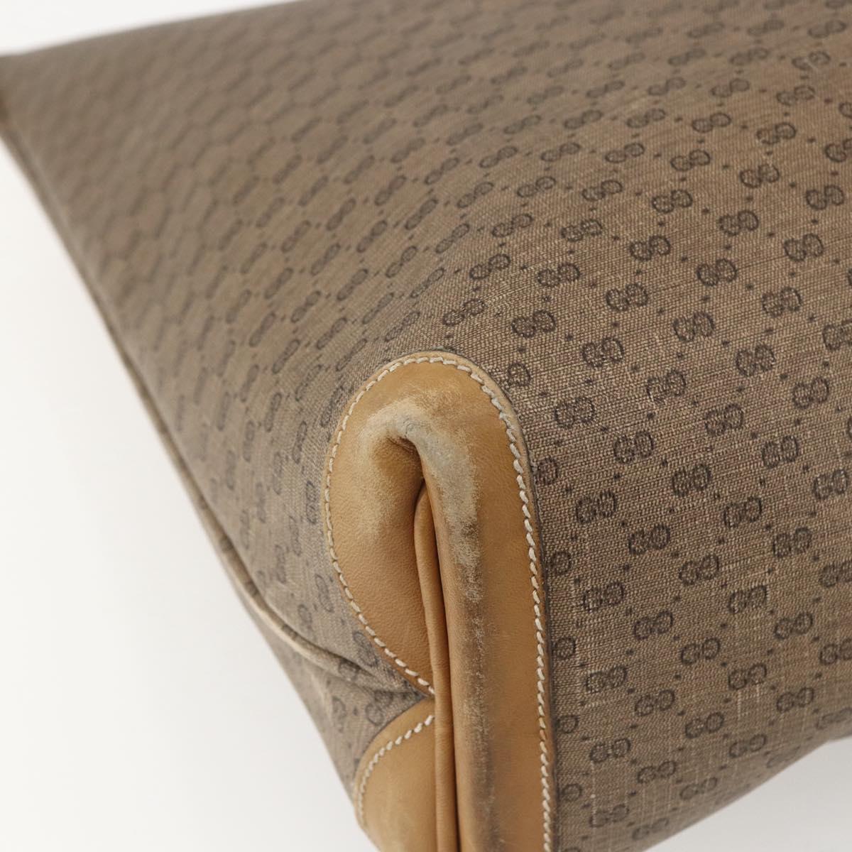 GUCCI Micro GG Supreme Tote Bag PVC Beige Gold 002 4868 39 Auth 151511