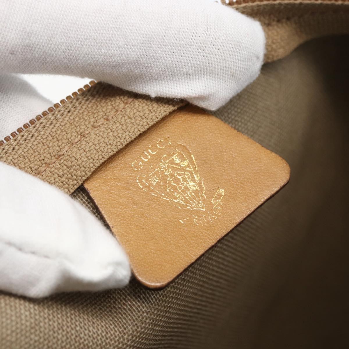 GUCCI Micro GG Supreme Tote Bag PVC Beige Gold 002 4868 39 Auth 151511