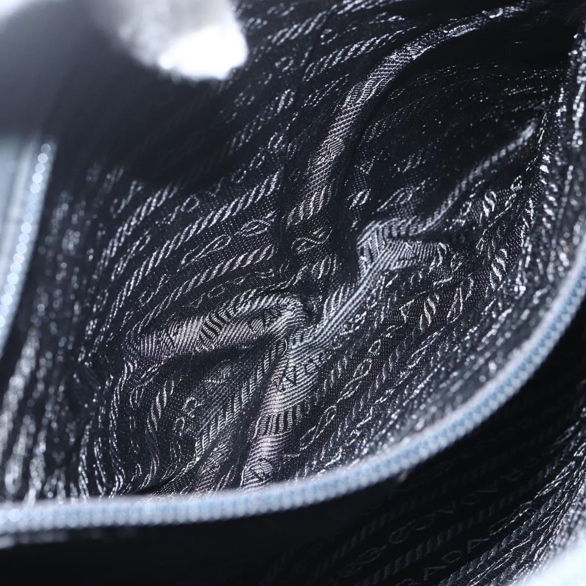 PRADA Tote Bag Nylon Green Silver Auth 151513