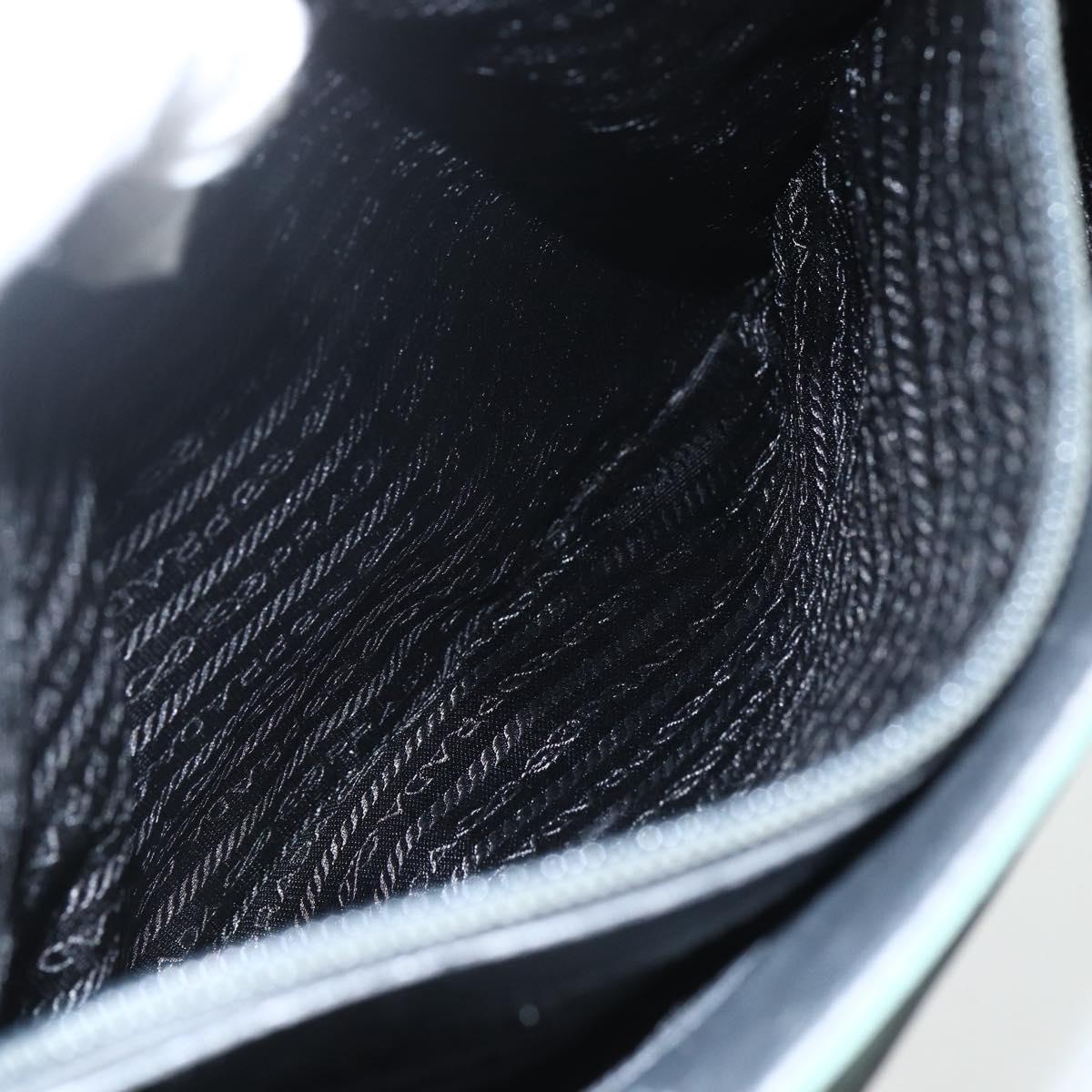 PRADA Tote Bag Nylon Green Silver Auth 151513