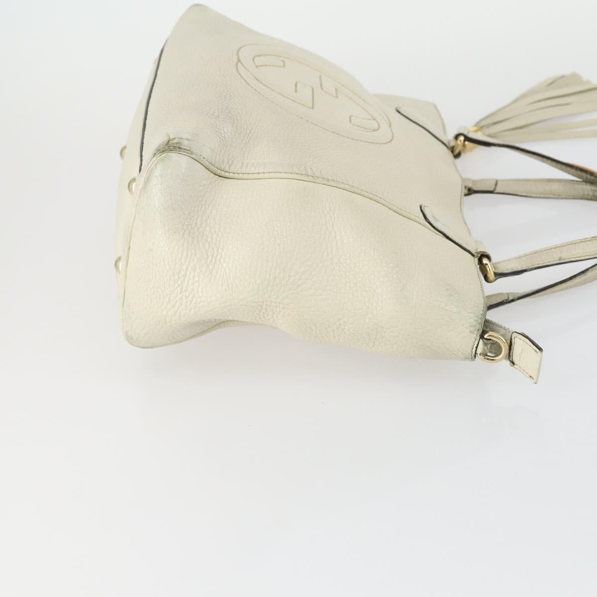GUCCI GG Canvas Supreme Shoulder Bag Leather 4 Set Beige Red Auth 151517