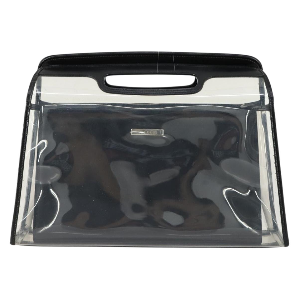 GUCCI Hand Bag Vinyl Clear 000 2058 0548 5 Auth 151521