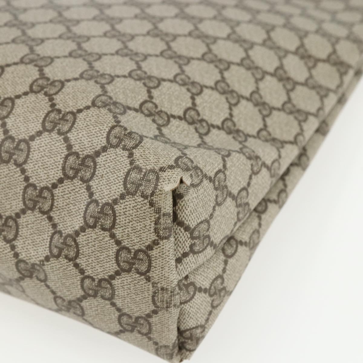 GUCCI GG Supreme Web Sherry Line Tote Bag PVC Beige Red 39 02 003 Auth 151523