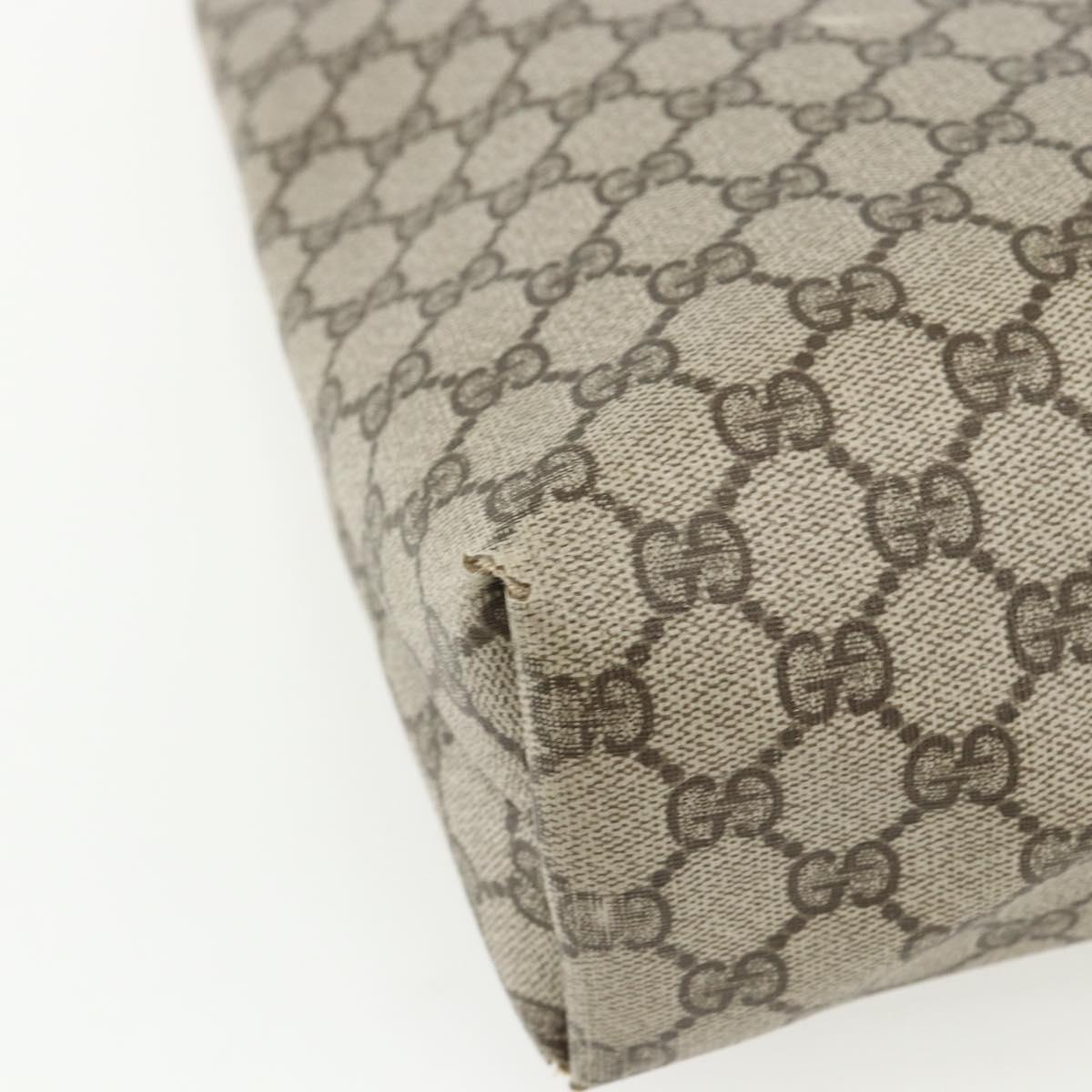 GUCCI GG Supreme Web Sherry Line Tote Bag PVC Beige Red 39 02 003 Auth 151523